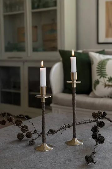 Ernst braided candleholder - Brass, Ø8x30 cm - ERNST