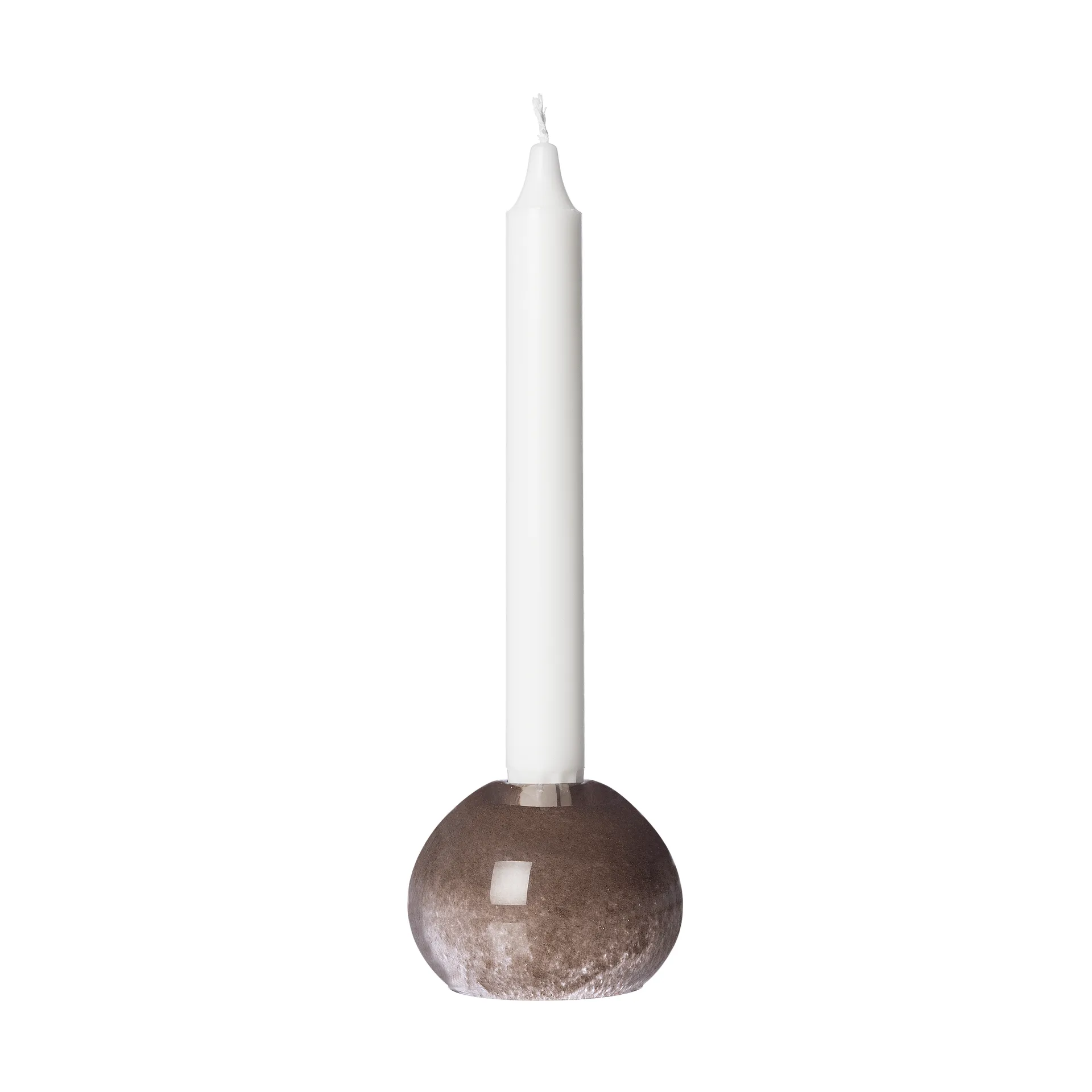Ernst candle holder glass Ø7.5 cm, Brown ERNST