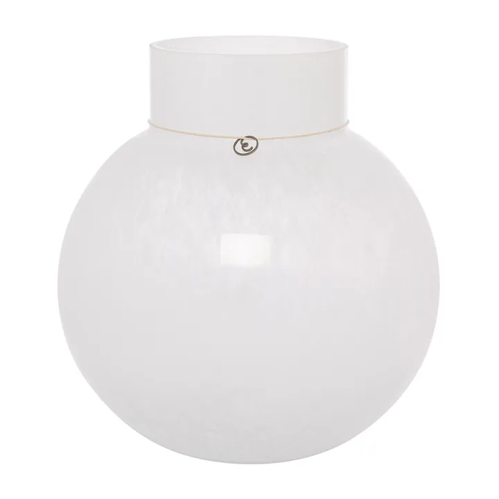 Ernst glass vase round white - H25 cm Ø24 cm - ERNST