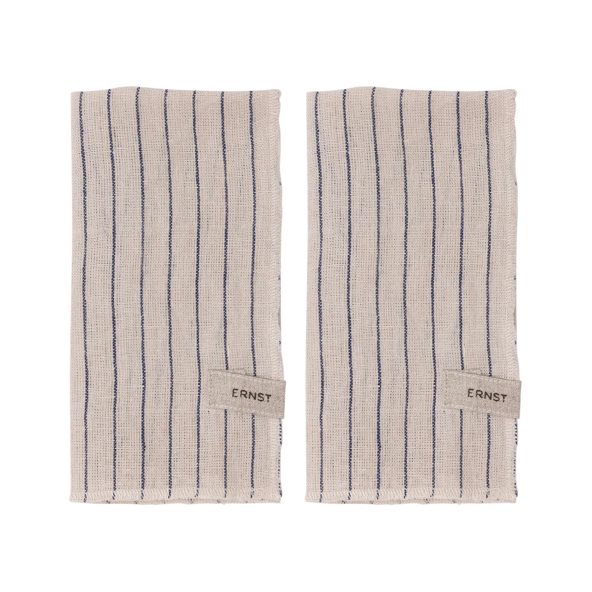 Ernst napkin 2 pack striped 40x40 cm, Blue-beige ERNST