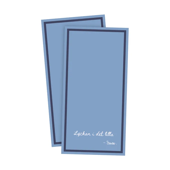 Ernst napkin with quote Lycka i det lilla 20-pack - Blue - ERNST