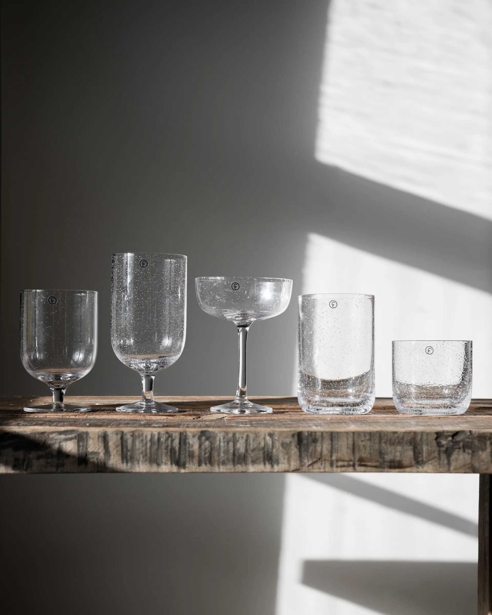 Ernst oil glass bubbly glass 45 cl 2-pack, Clear ERNST