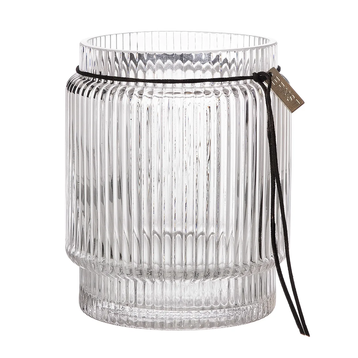 Ernst ruffled glass vase clear, Ø12.7 cm ERNST