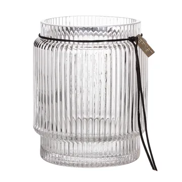 Ernst ruffled glass vase clear - Ø12.7 cm - ERNST