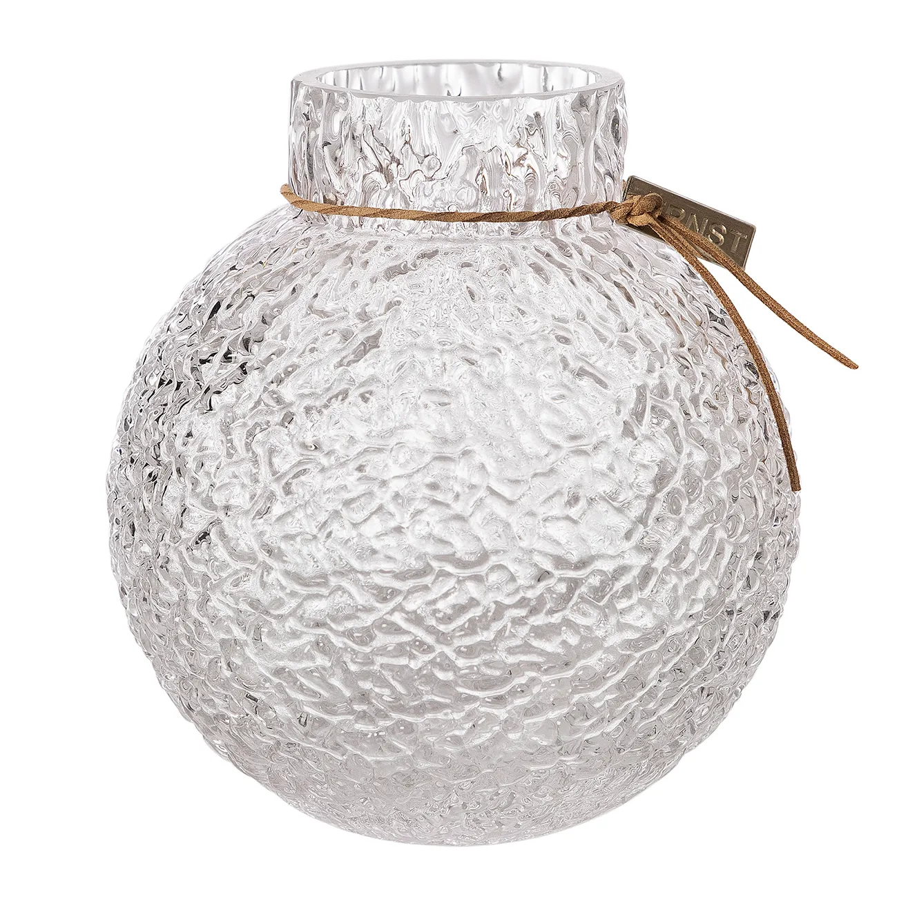 Ernst structure glass vase clear, Ø13x14 cm ERNST
