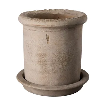Ernst terracotta pot with saucer - Ø16x16 cm - ERNST