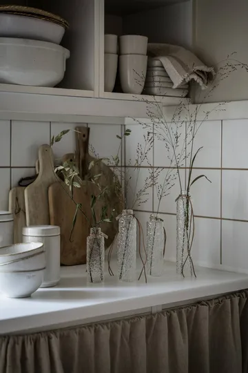 Ernst textured glass vase clear - Ø5x20 cm - ERNST