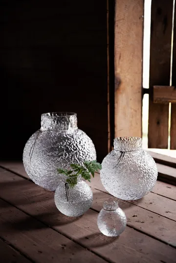 Ernst textured glass vase clear - Ø9x10 cm - ERNST