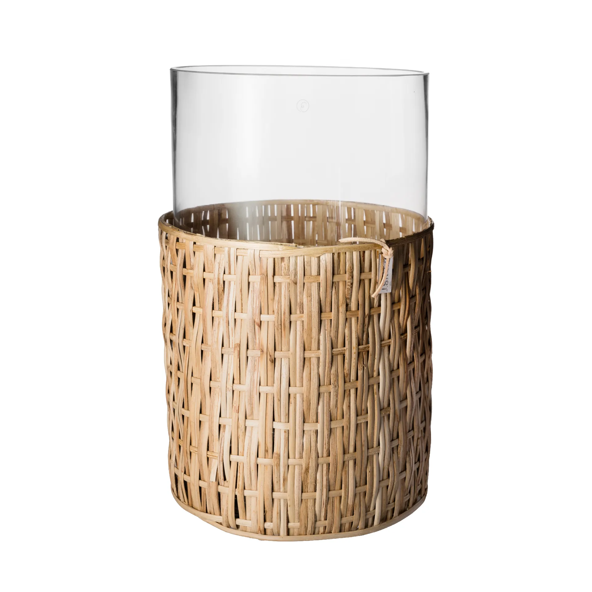 Ernst vase/tealight holder in basket, Nature, Ø18x30 cm ERNST