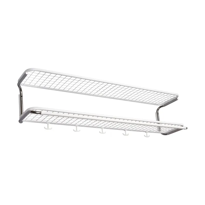 Classic 650 hat shelf - White/chrome, 2 levels, 110 cm - Essem Design