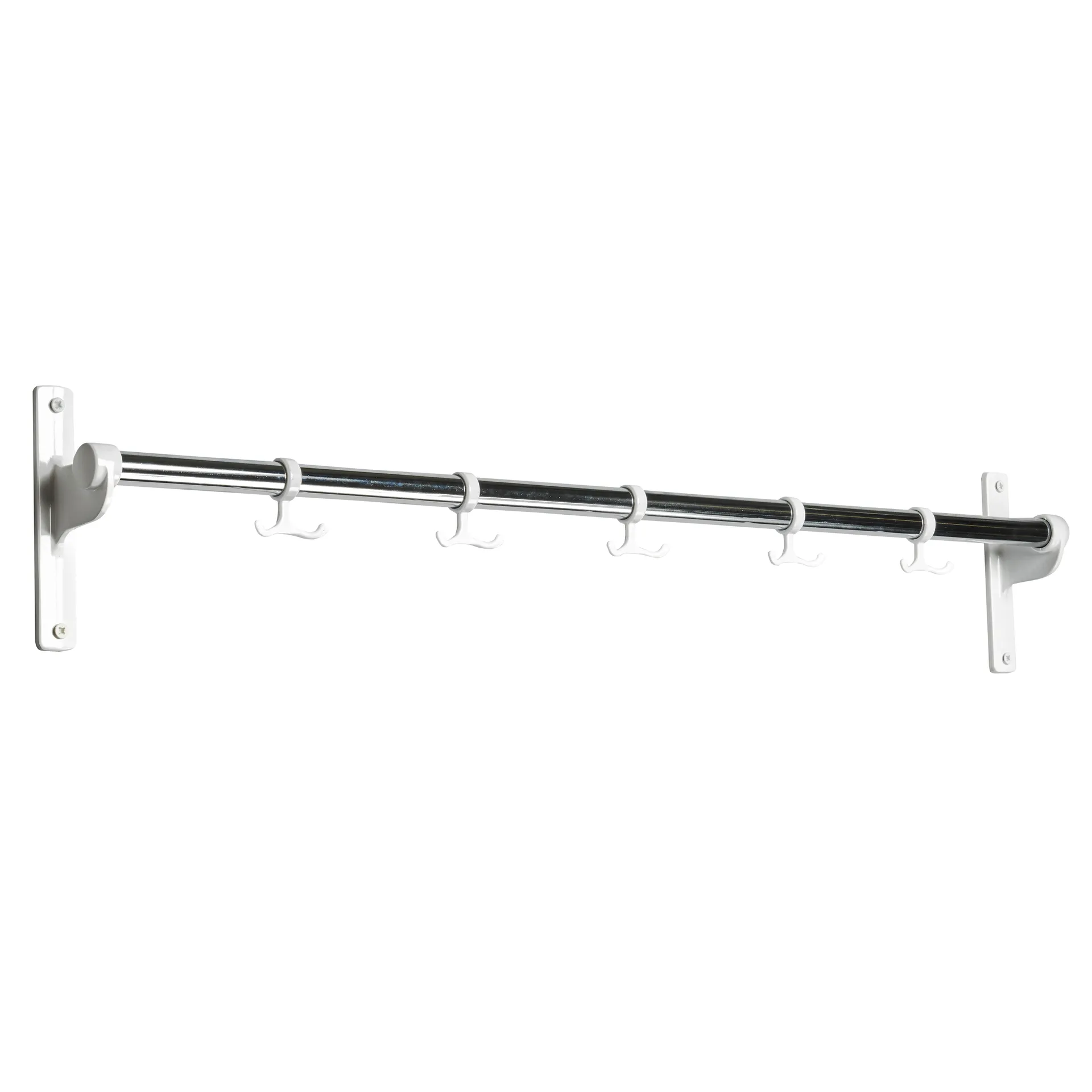 Nostalgi hook 100 cm, chrome/white Essem Design