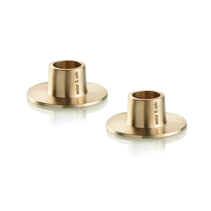 ester & erik candle sticks matte 2-pack - Gold - ester & erik