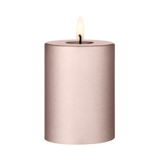 ester & erik pillar candle LED, 94 Champagne Metallic, 10 cm ester & erik