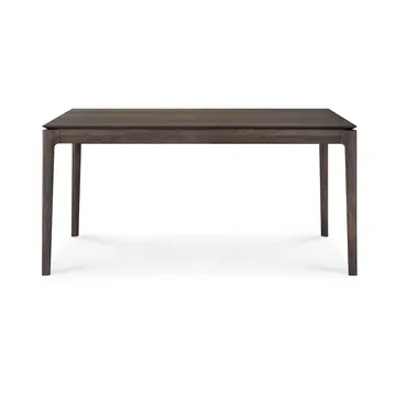 Beech extendable dining table - Brown lacquered oak, 90x160/240 cm - Ethnicraft