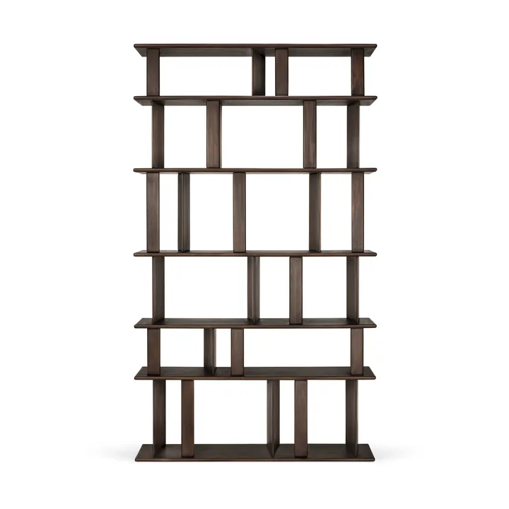 Block bookcase - Espresso matte mahogany, 120x207 cm - Ethnicraft