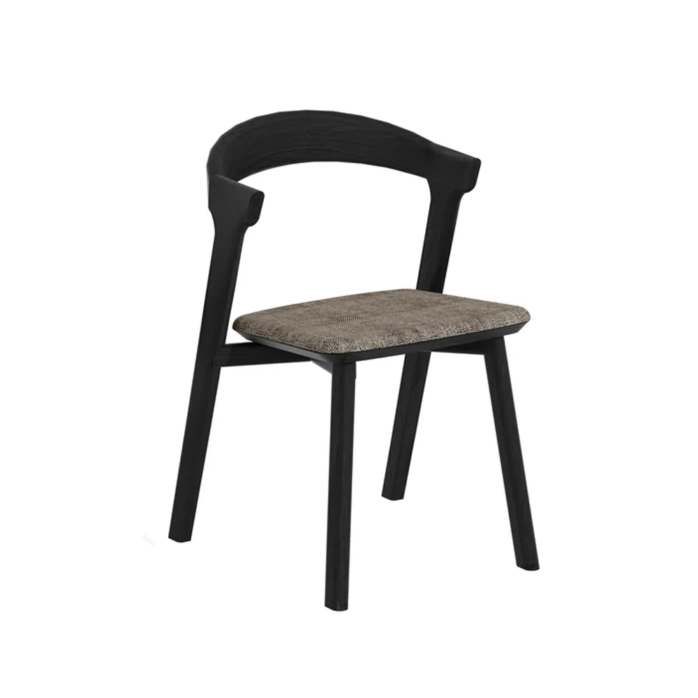 Bok chair with fabric seat, Gray cushion Ethnicraft