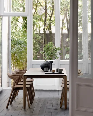 Bok dining table 180x90 cm - Lacquered teak brown - Ethnicraft