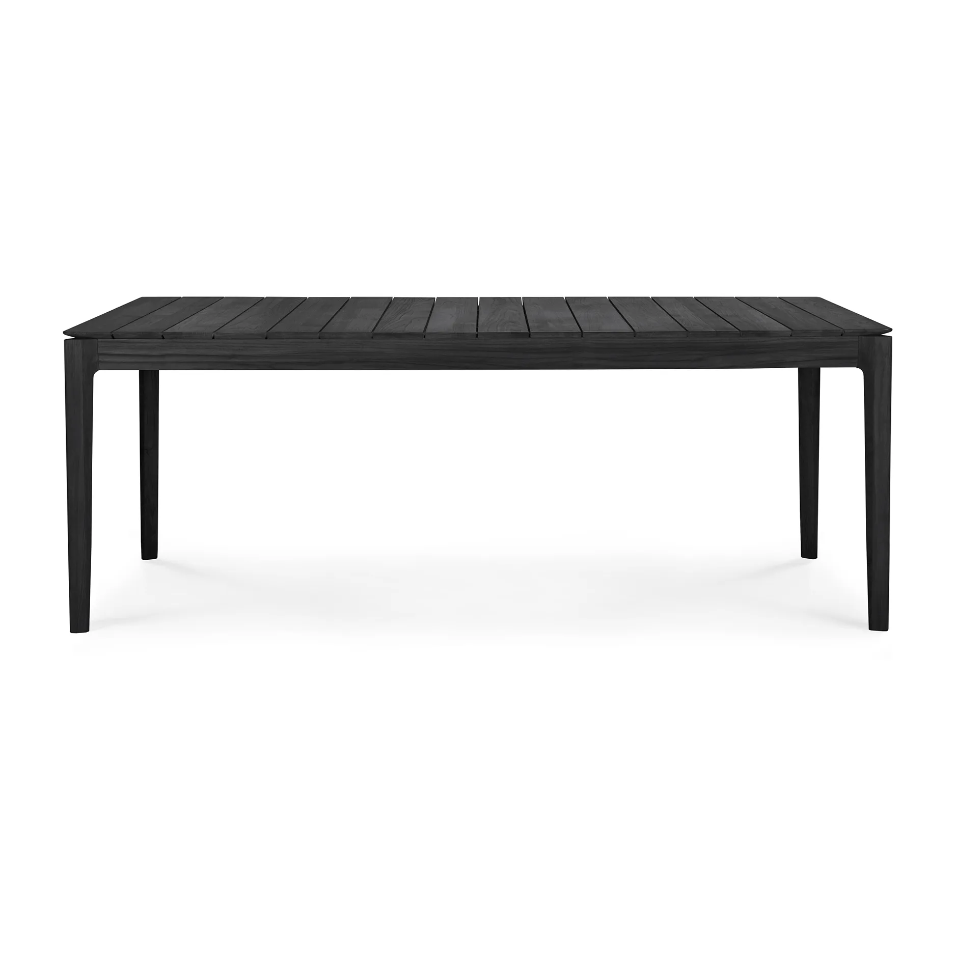 Bok outdoor dining table black stained teak, 200x100 cm Ethnicraft