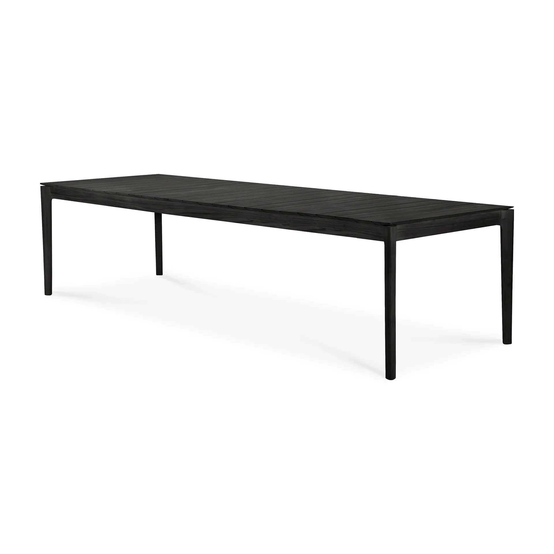 Bok outdoor dining table black stained teak, 300x110 cm Ethnicraft