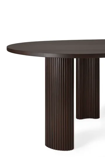 Boomerang desk - Dark brown mahogany, 200x100x76 cm - Ethnicraft
