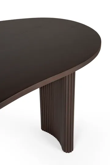 Boomerang desk - Dark brown mahogany, 200x100x76 cm - Ethnicraft