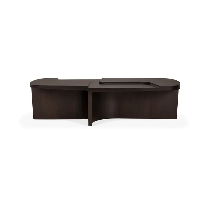 Brutalist coffee table - Rose brown mahogany, 143x75 cm - Ethnicraft