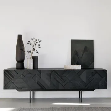 Graphic media cabinet - Black 242 cm - Ethnicraft
