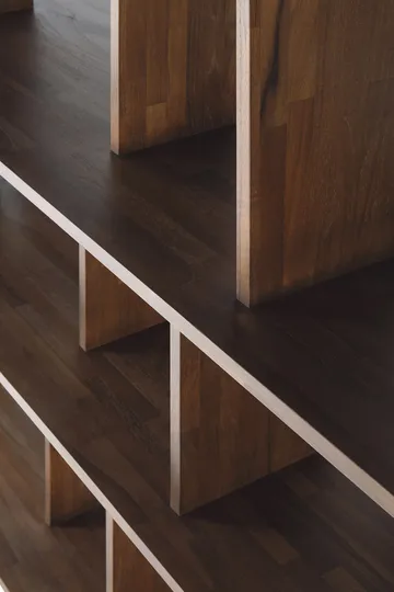 Irregular shelf - Dark stained teak large - Ethnicraft