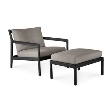 Jack outdoor footstool black stained teak - Mocha - Ethnicraft