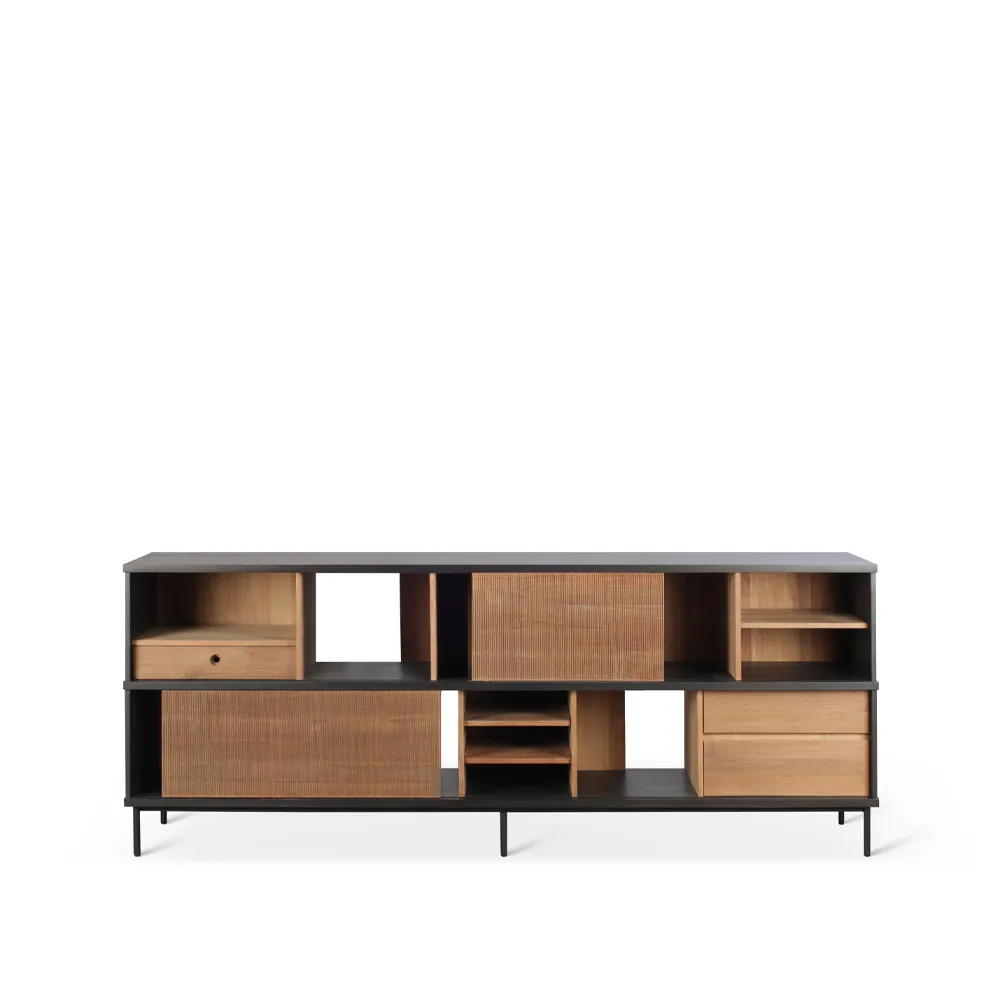 Oscar sideboard, Teak 2 sliding doors 3 drawers Ethnicraft