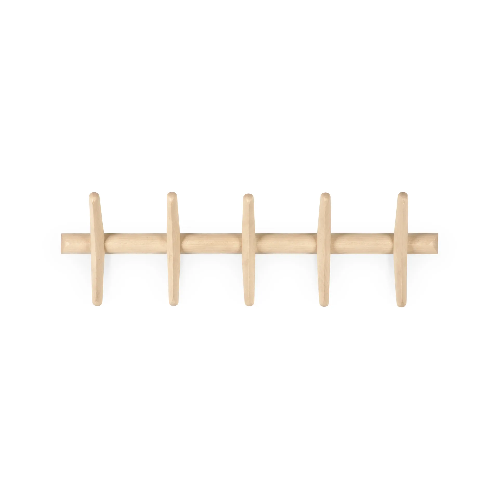 PI coat rack wall-mounted, Lacquered plane tree, 70x21 cm Ethnicraft