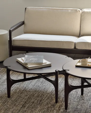 PI Coffee table Ø80 cm - Lacquered mahogany - Ethnicraft