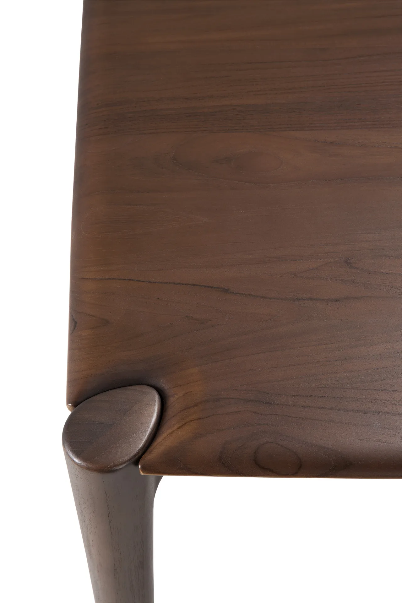 PI Dining table, Lacquered teak brown, 140x80 cm Ethnicraft