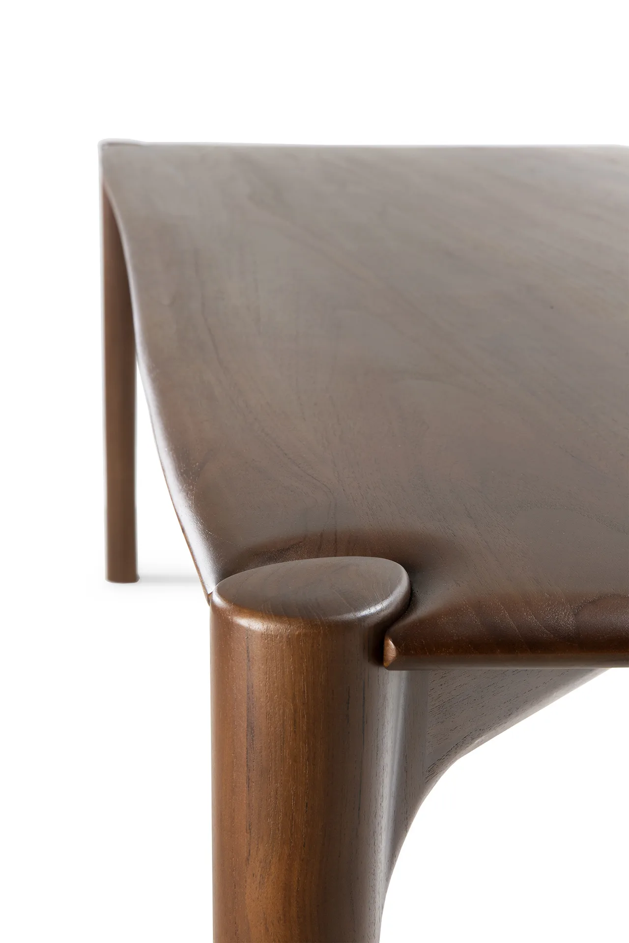 PI Dining table, Lacquered teak brown, 220x95 cm Ethnicraft