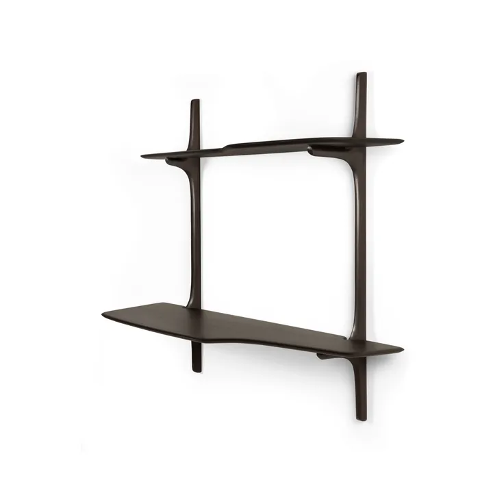 PI wall-mounted desk - Dark brown mahogany, 140x48 cm - Ethnicraft