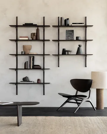 PI wall shelf - Lacquered mahogany - 2 shelves - Ethnicraft