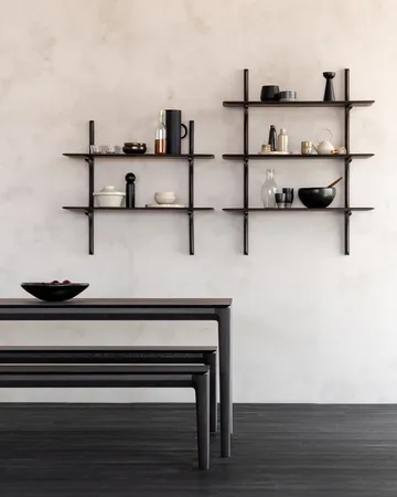PI wall shelf - Lacquered mahogany - 2 shelves - Ethnicraft