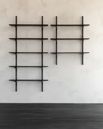 PI wall shelf - Lacquered mahogany - 2 shelves - Ethnicraft