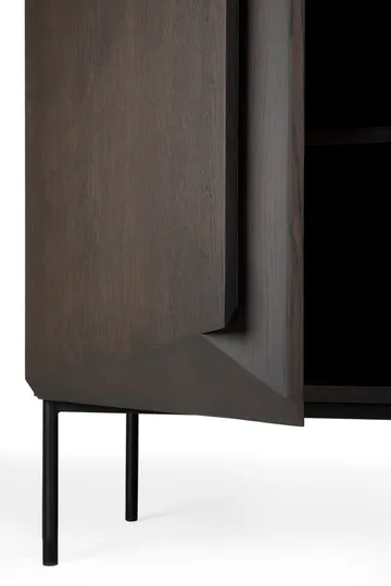 Stairs cabinet - Brown lacquered oak-2 doors, 100x150 cm - Ethnicraft