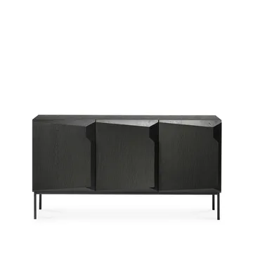 Stairs sideboard 3 doors - Black stained oak 150x80x46 cm - Ethnicraft