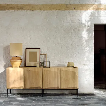Stairs sideboard 4 doors - Oak 200x80x46 cm - Ethnicraft