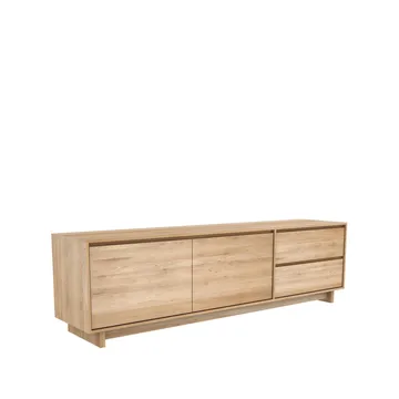 Wave media unit 60x210 cm - Hardwax oiled oak - Ethnicraft