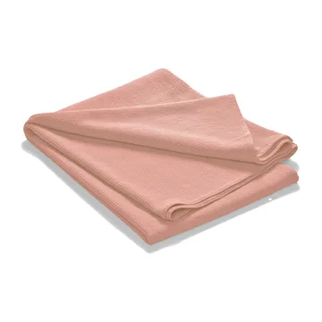 Stripe bedspread stonewashed cotton 180x260 - Dusty rose - Etol Design