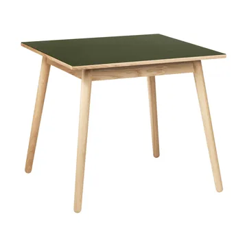 C35A dining table 82x82 cm - Olive linoleum-oak nature waterbased laquer - FDB Møbler
