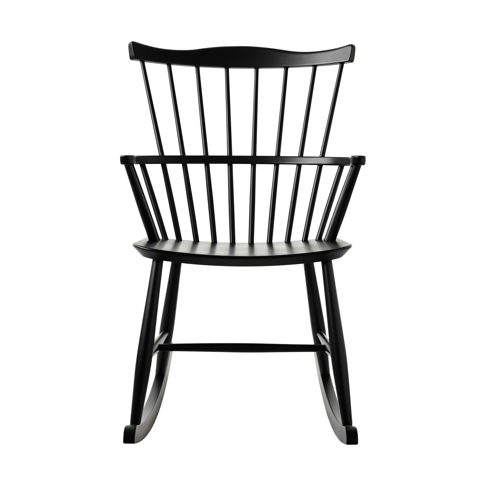 J52G rocking chair, Beech Ral 9005 FDB Møbler