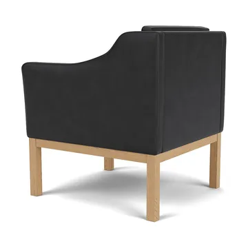 L46 MK155 armchair - Lacquered oak-leather black - FDB Møbler