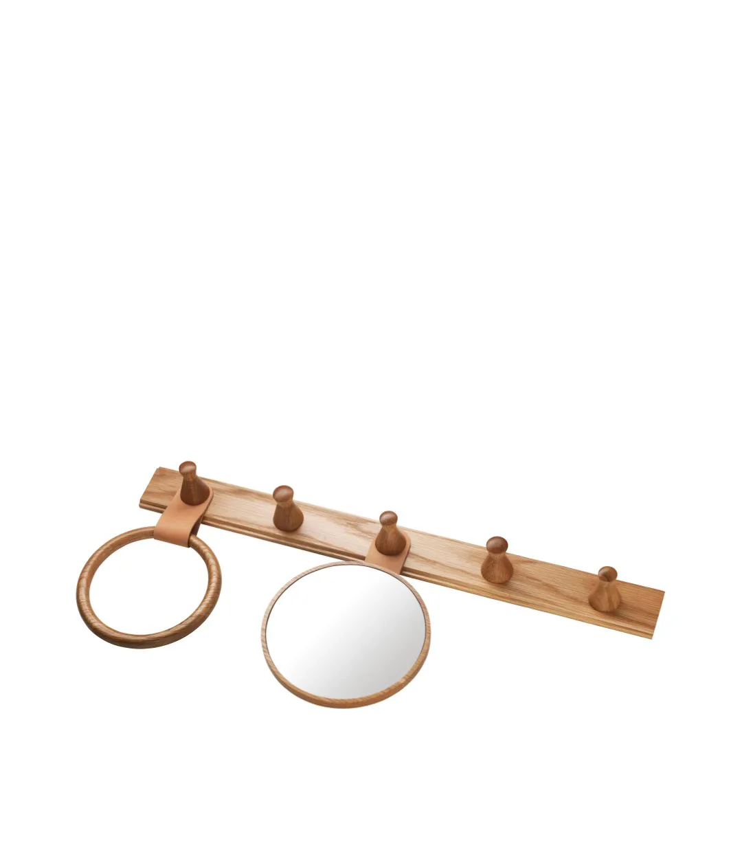 Q5 Allé mirror to hook, Oak nature lacquered FDB Møbler