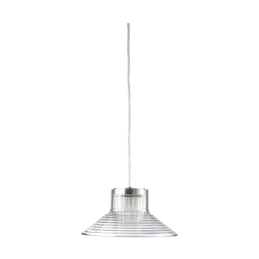 U11 Sletterhage pendant, Fluted glass-aluminium FDB Møbler