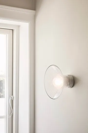 U12 Sletterhage wall lamp - Aluminium-opal glass, fixed installation - FDB Møbler