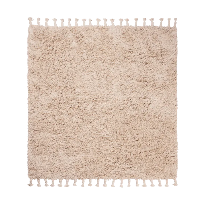 Amass long pile rug 140x140 cm - Off-white - Ferm Living